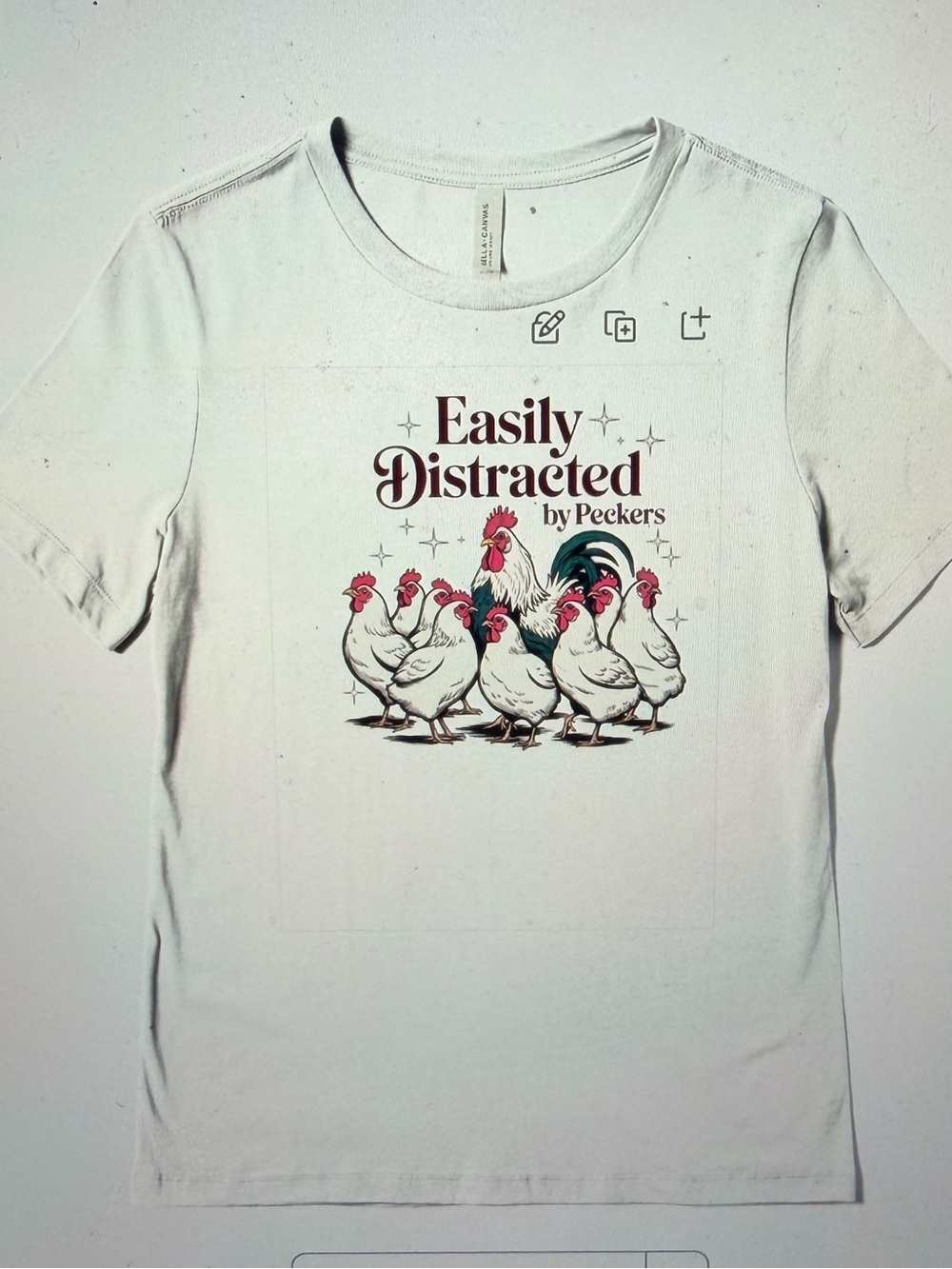 Easily Distracted by Peckers Graphic Tee - White